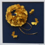 Handmade 3D Gold Butterfly Flower Memorial Picture, thumbnail 3 of 5