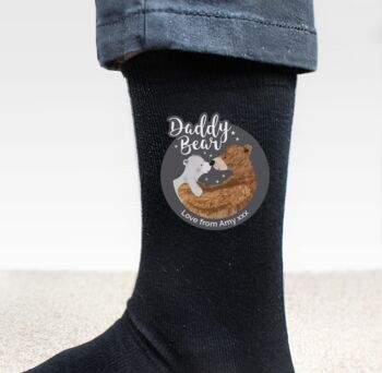 Personalised Daddy Bear Men's Socks, 3 of 3