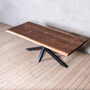 Garnet Walnut Live Edge Dining Table With Spider Legs, thumbnail 1 of 5