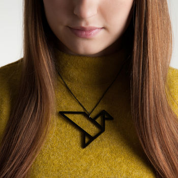 Geometric Origami Bird Necklace, 2 of 5