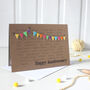 Personalised Happy Anniversary Card With Bright Bunting, thumbnail 4 of 6