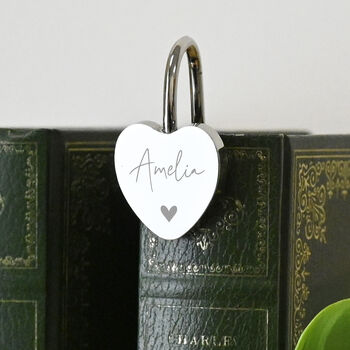 Personalised Engraved Heart Bookmark, 2 of 8