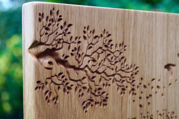 Engraved Oak Tree Memorial Marker, 5 of 7