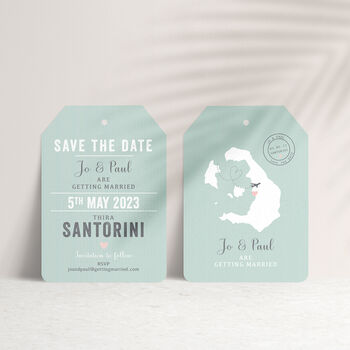 Location Wedding Abroad Save The Date Luggage Tag, 4 of 10