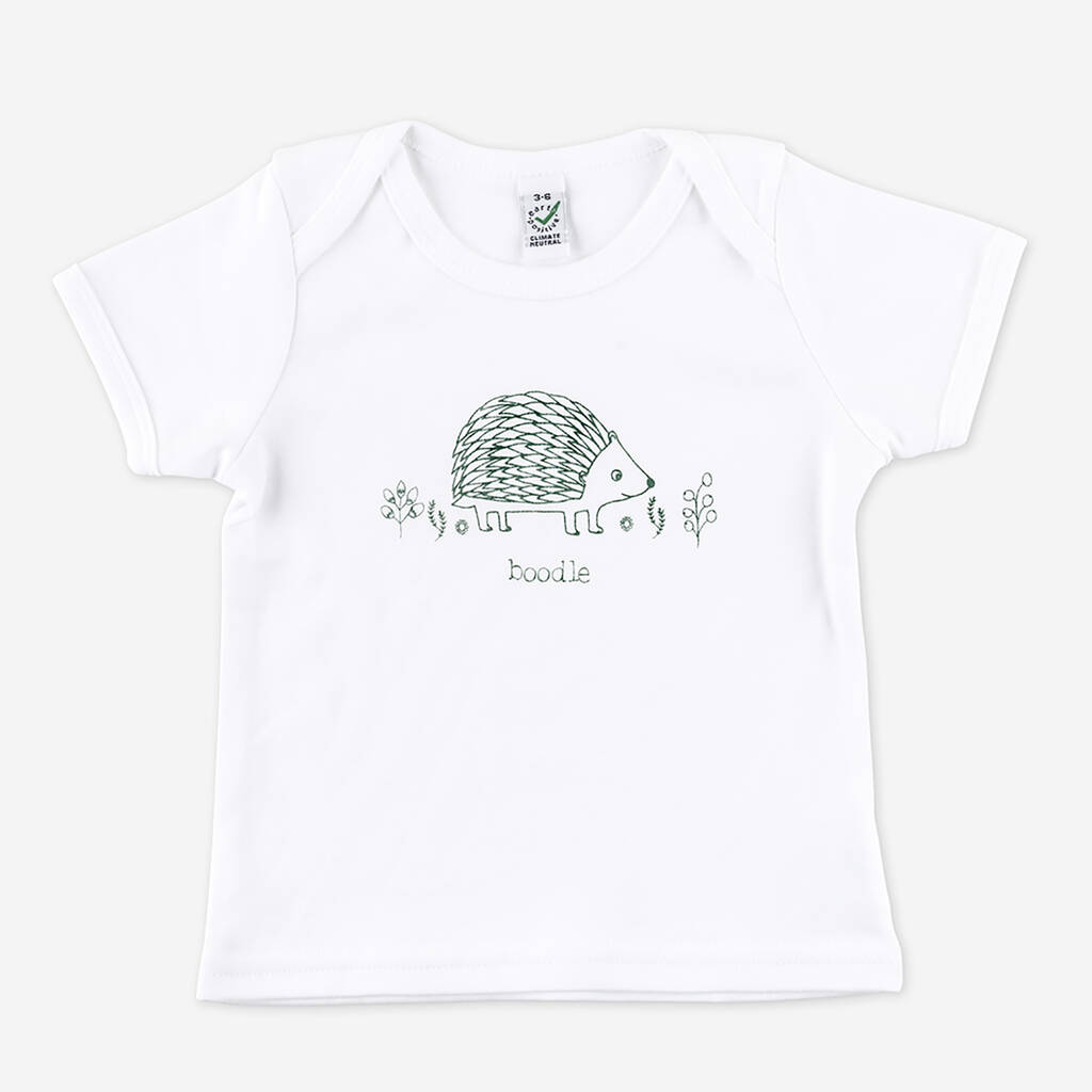 Organic Hedgehog Baby T Shirt, 1 of 5