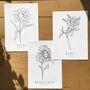 Hand Illustrated Peony Flower Print, thumbnail 6 of 7