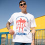 Lucky Fried Chicken Men's Graphic T Shirt, thumbnail 2 of 3