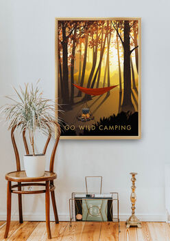 Go Wild Camping Travel Poster Art Print, 5 of 8