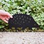 Recycled Metal Hedgehog Silhouette Garden Stake, thumbnail 2 of 5