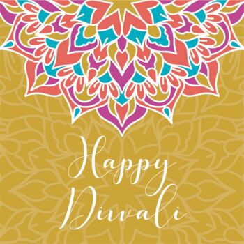 Diwali Bright Mandala Greeting Cards Six Pack, 5 of 8