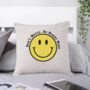 Personalised Smiley Cushion Cover, thumbnail 1 of 3