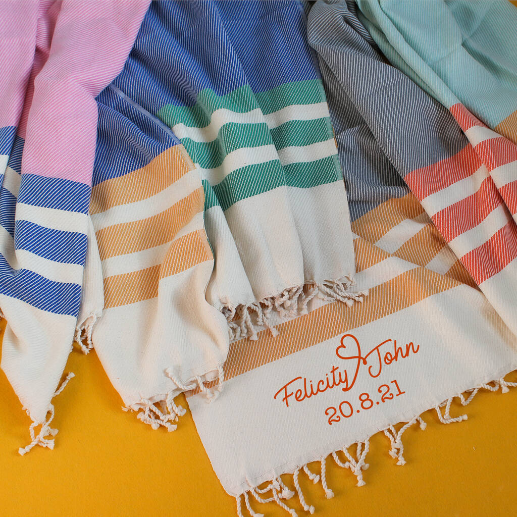 Personalised 100% Cotton Throws, Larger Towels, 1 of 12
