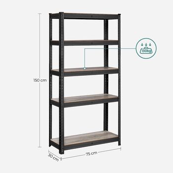 Shelving Units Adjustable Garage Storage Shelves Rack, 11 of 12