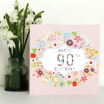 Floral 90th Birthday Card, 3 of 5