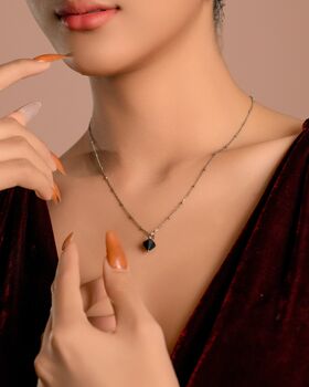 Aurora Rhombus Obsidian Necklace, 10 of 11