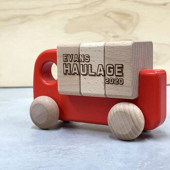 Personalised Wooden Truck And Blocks For Kids, 3 of 6