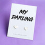 My Darling Sterling Silver Heart Earrings, thumbnail 1 of 3