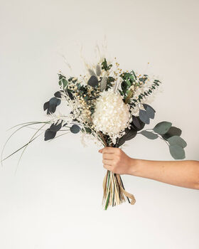 Gwen Preserved Hydrangea And Eucalyptus Bouquet, 3 of 7