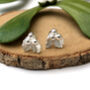 Sterling Silver Small Holly Earrings, thumbnail 7 of 11