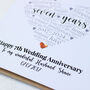 Personalised 7th Copper Wedding Anniversary Card, thumbnail 4 of 10