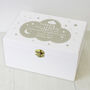 Personalised White Wooden New Baby Keepsakes Box, thumbnail 2 of 4