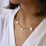 Mother Of Pearl Personalised Letter Necklace, thumbnail 1 of 6