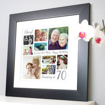 Personalised 70th Birthday Square Photo Collage, 4 of 11