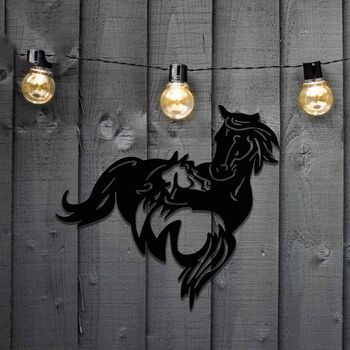 Rusted Metal Horses Wall Art Garden Art Gift Idea, 4 of 10