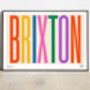 Brixton Typographic Art Print, thumbnail 2 of 5