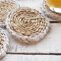 Wicker Drinks Coasters Set Of Four, thumbnail 3 of 4