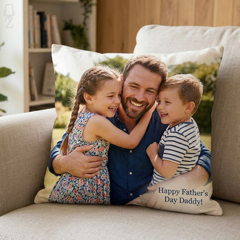 Personalised Father's Day Photo Cushion, 6 of 12