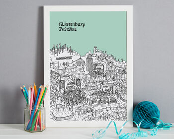Personalised Glastonbury Print, 7 of 7