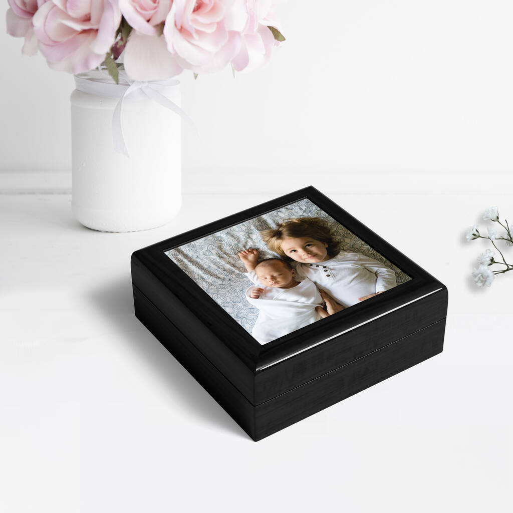 Personalised Photo Wooden Jewellery Box By Hope and Halcyon ...