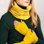 Yellow Knitted Fair Isle Snood Soft Lambswool, thumbnail 1 of 10