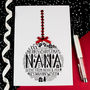 Nana Christmas Bauble Card Personalised, thumbnail 1 of 3
