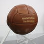 Personalised Vintage Tan Leather Football, thumbnail 3 of 7