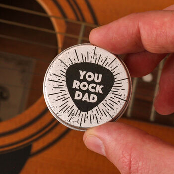 Personalised Rock On Guitar Picks And Tin Gift For Dad, 5 of 6