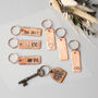 9th Anniversary Copper 'Tag' Keyring. Handmade Anniversary Gift, thumbnail 1 of 10