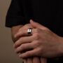 Personalised Silver Closed Link Chain Ring, thumbnail 6 of 12