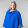 Electric Blue Lambswool Knitted Poncho, thumbnail 8 of 8
