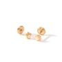 Kids Yellow Gold Freshwater Pearl Flower Studs, thumbnail 1 of 4