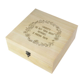 Personalised Floral Wreath Keepsake Box, 6 of 6