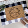 Personalised Floral Wreath Doormat For The Home, thumbnail 1 of 2