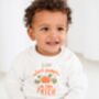 Child's Halloween 'Cutest Pumpkin' Embroidered Personalised Sweatshirt Jumper, thumbnail 2 of 10