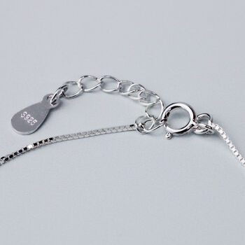Sterling Silver Iridescent Cube Bead Bracelet, 3 of 6