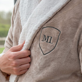Personalised Sherpa Style Monogrammed Robe, 2 of 12