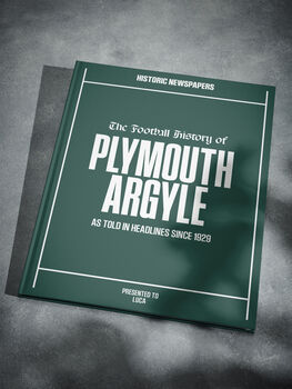 Plymouth Argyle Personalised Football Gift Newspaper History Book, 9 of 12
