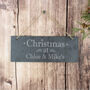 Personalised Christmas Hanging Slate Plaque, thumbnail 3 of 3