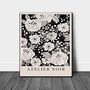Atelier Noir Black Flower Print, thumbnail 1 of 3