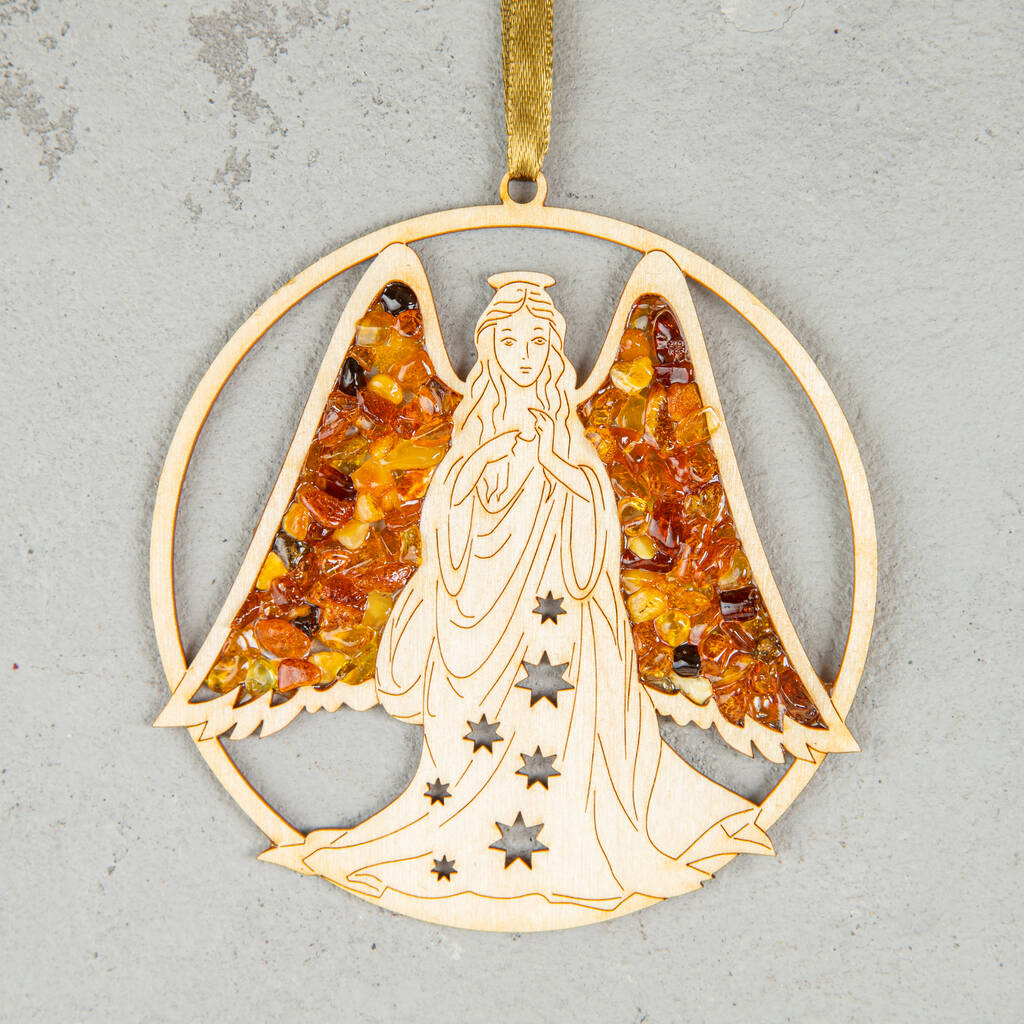 Amber Angel Ornament By Natural Gift Store